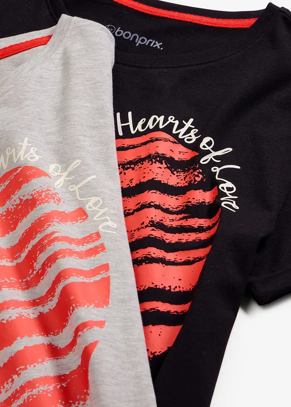 Lot de 2 chemises de nuit 100% coton, bonprix