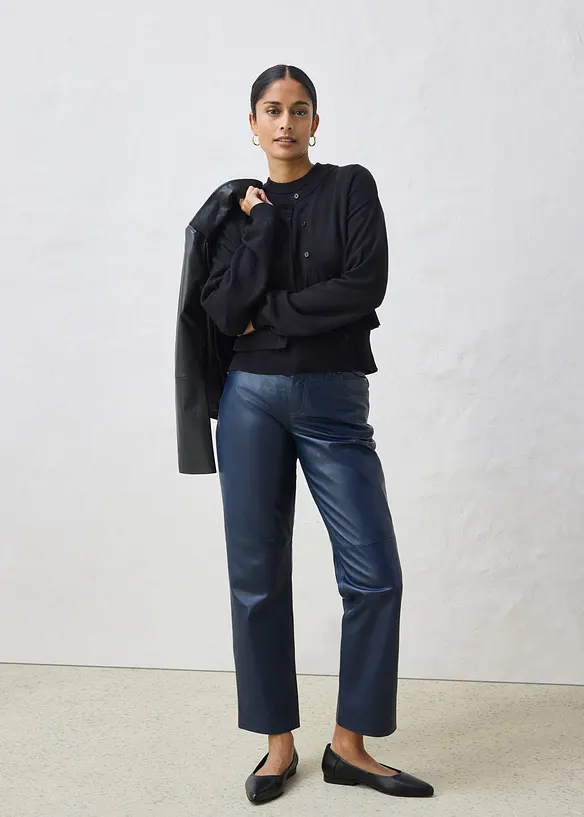 Gilet en maille coton et soie, bonprix