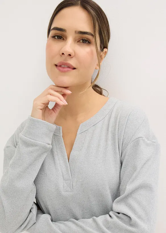 Robe d&rsquo;int&eacute;rieur en douce maille c&ocirc;tel&eacute;e, bonprix