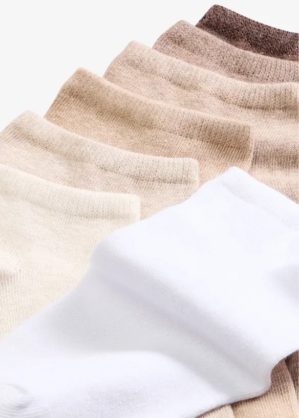 Lot de 8 paires de socquettes coton, bonprix