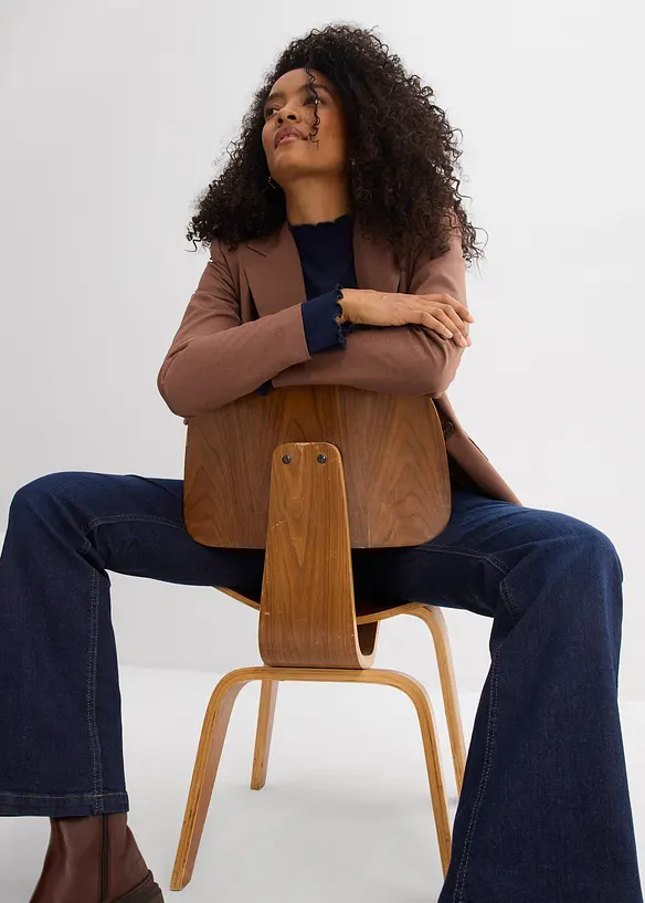 Jean flare taille haute, bonprix