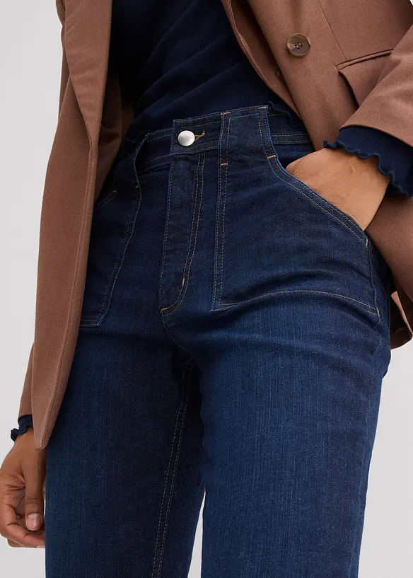 Jean flare taille haute, bonprix