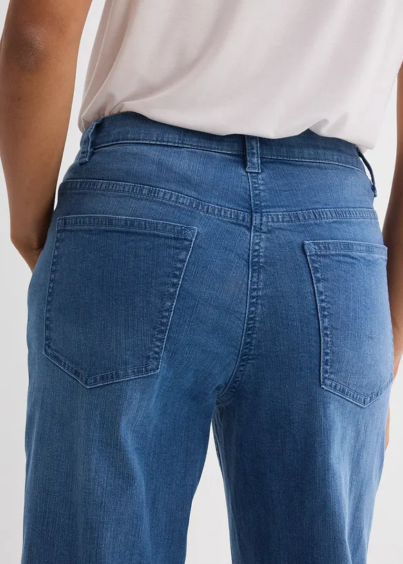 Jean loose taille mi-haute, coupe droite, bonprix