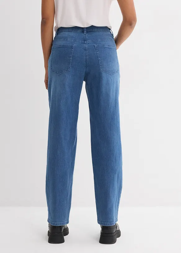 Jean loose taille mi-haute, coupe droite, bonprix