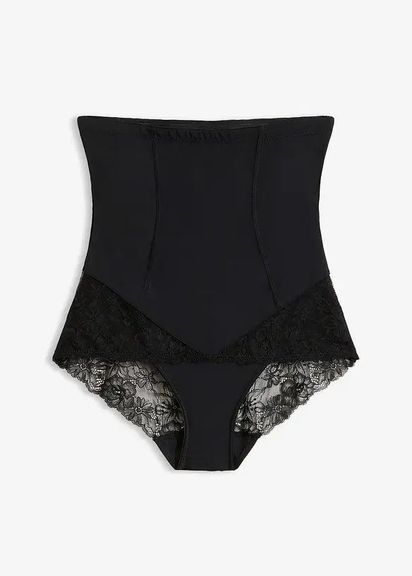 Culotte sculptante taille haute avec dentelle, maintien mod&eacute;r&eacute;, bonprix