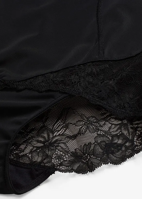 Culotte sculptante taille haute avec dentelle, maintien mod&eacute;r&eacute;, bonprix