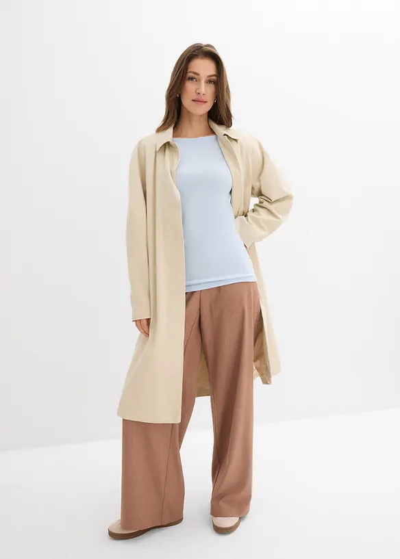 T-shirt manches longues doux en viscose m&eacute;lang&eacute;e, bonprix