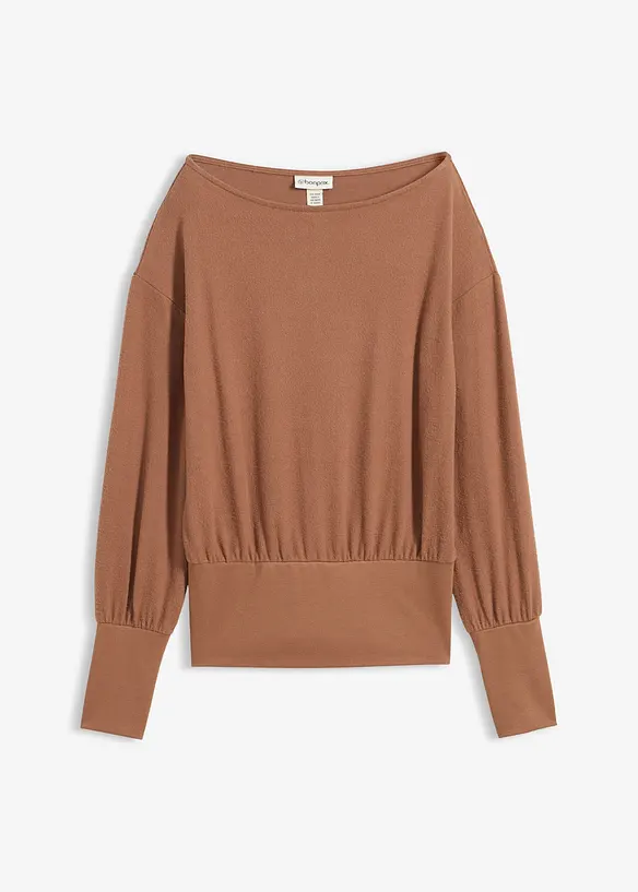 T-shirt manches longues doux avec viscose, bonprix