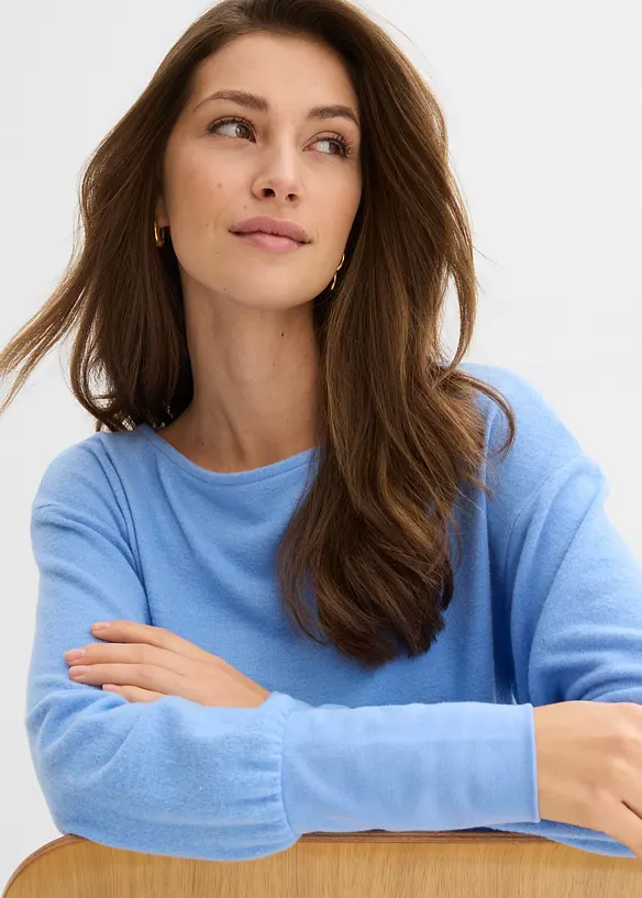 T-shirt manches longues doux avec viscose, bonprix