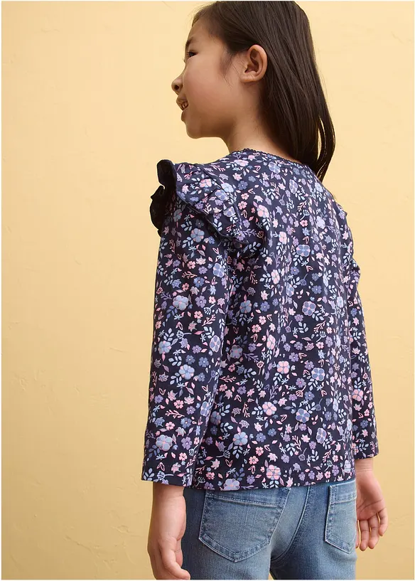 Lot de 3 T-shirts manches longues 100% coton, bonprix