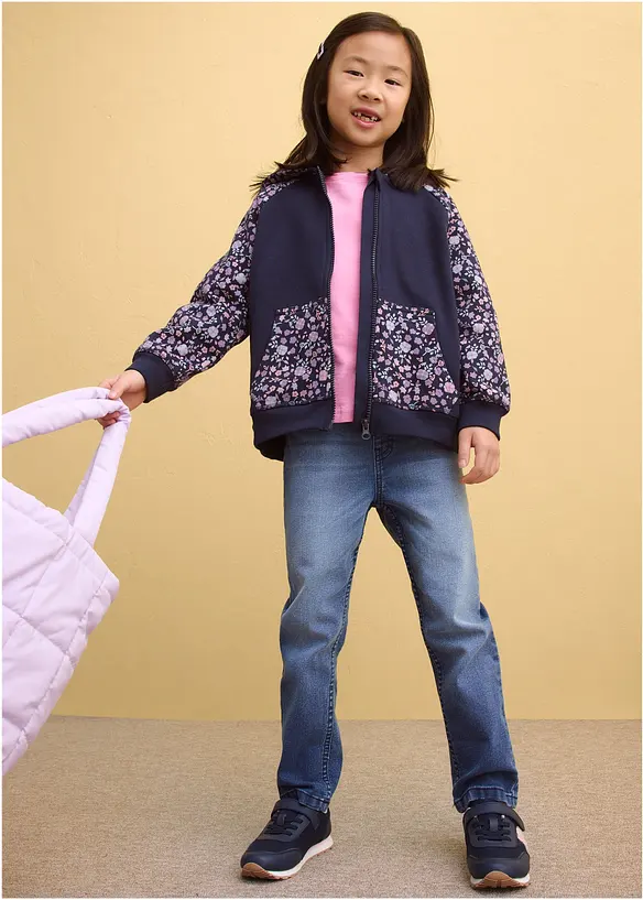 Sweat zipp&eacute; &agrave; capuche 100% coton, bonprix