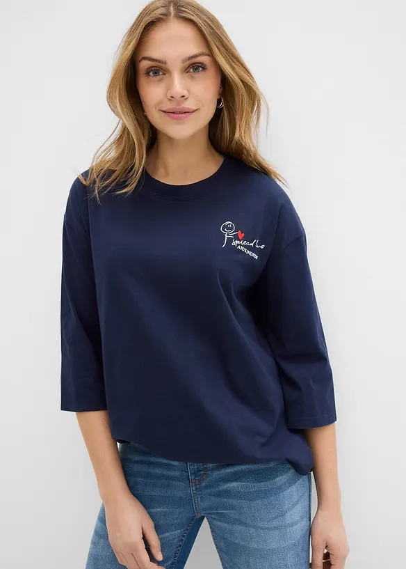 T-shirt boxy 100% coton, bonprix