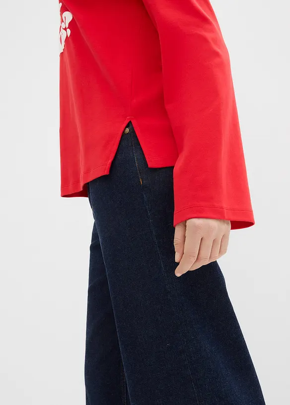 T-shirt manches longues en coton &eacute;pais, bonprix