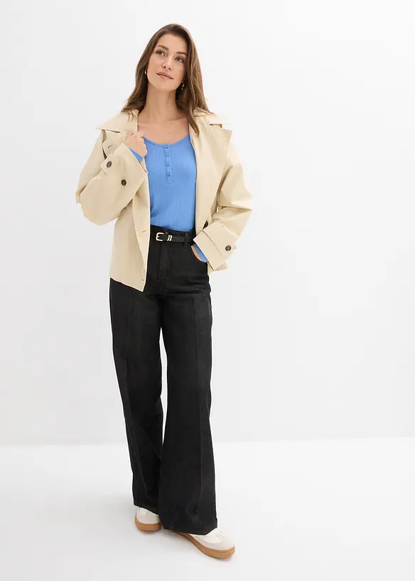 T-shirt manches longues c&ocirc;tel&eacute;, bonprix