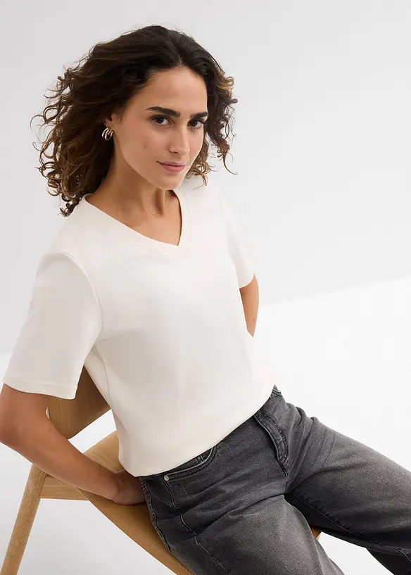 Lot de 2&nbsp;T-shirts en jersey &eacute;pais 100% coton, bonprix