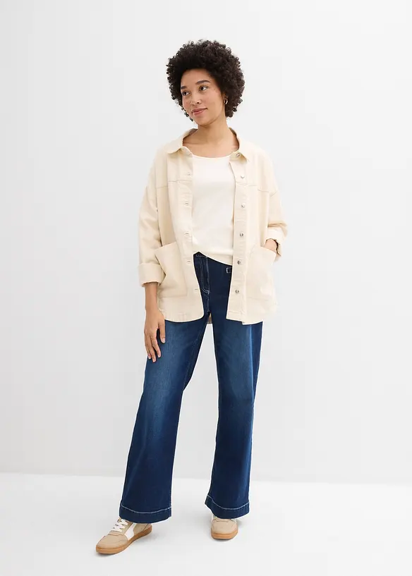 T-shirt manches 3/4 en jersey &eacute;pais 100% coton, bonprix