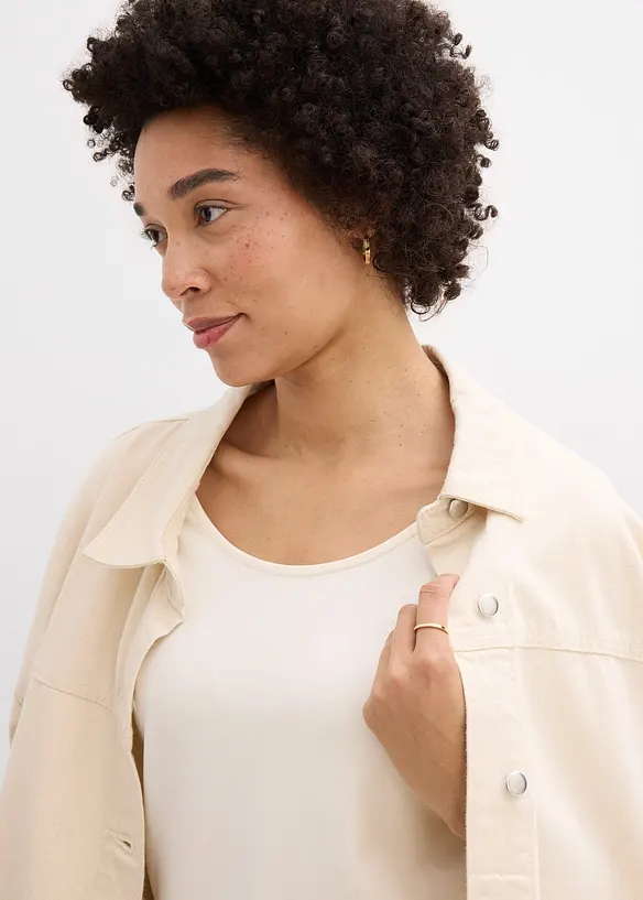 T-shirt manches 3/4 en jersey &eacute;pais 100% coton, bonprix