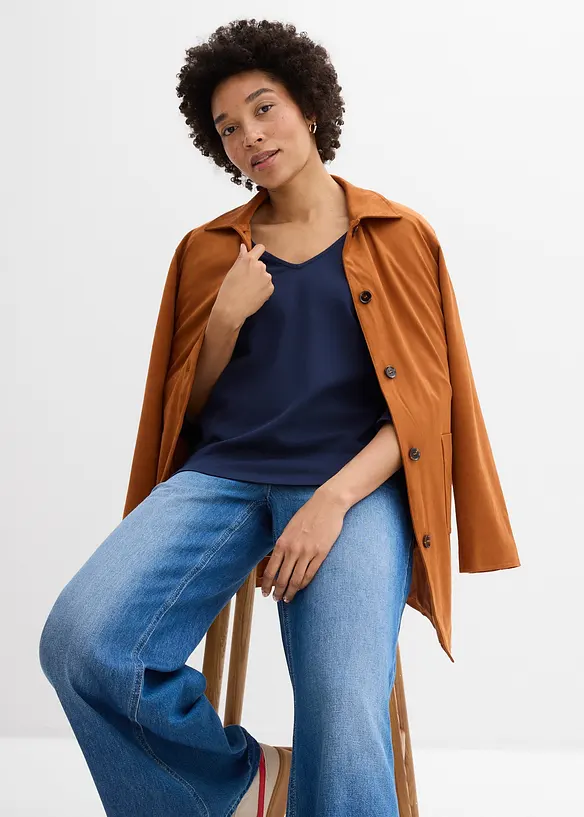 T-shirt manches 3/4 en jersey coton &eacute;pais, bonprix