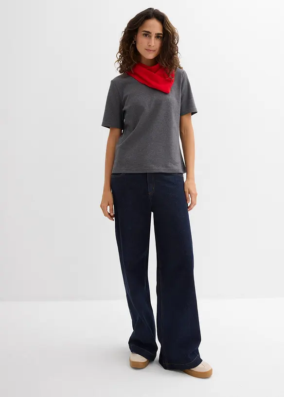 Lot de 2 T-shirts &eacute;pais en jersey 100% coton, bonprix