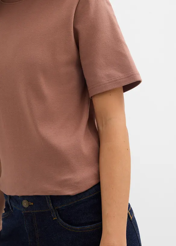 Lot de 2 T-shirts &eacute;pais en jersey 100% coton, bonprix