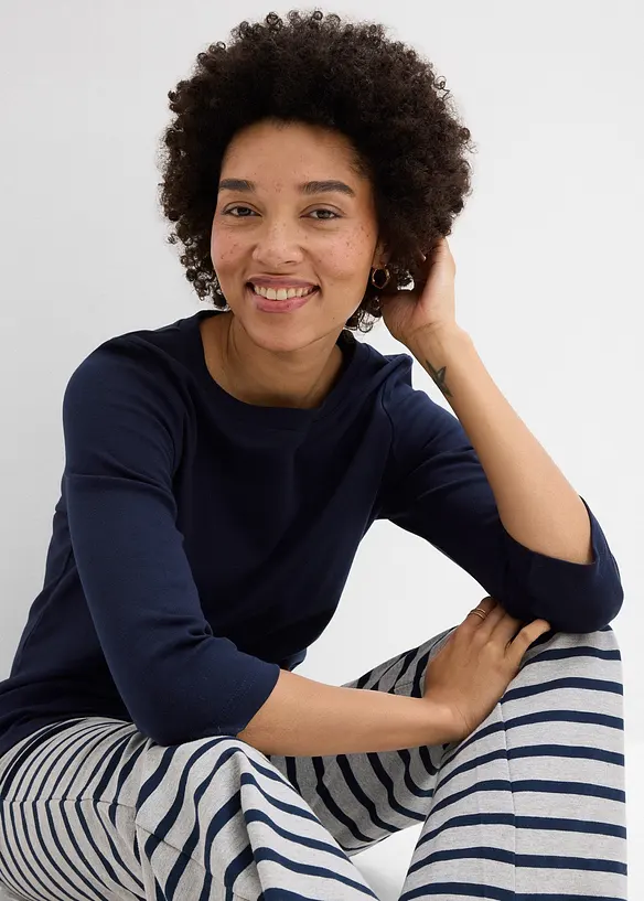 Lot de 3 T-shirts en jersey coton &eacute;pais, bonprix