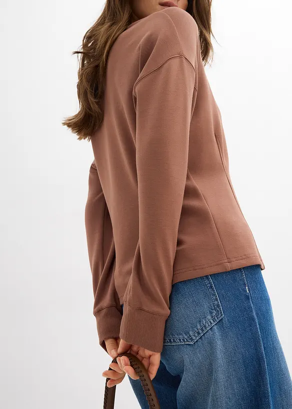 Sweat cintr&eacute; en mati&egrave;re n&eacute;opr&egrave;ne, bonprix