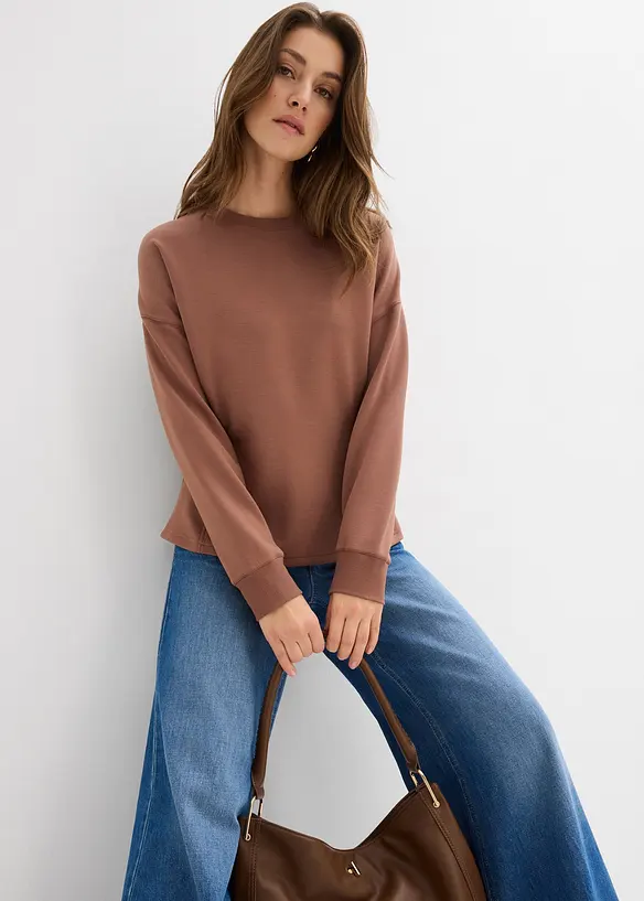 Sweat cintr&eacute; en mati&egrave;re n&eacute;opr&egrave;ne, bonprix