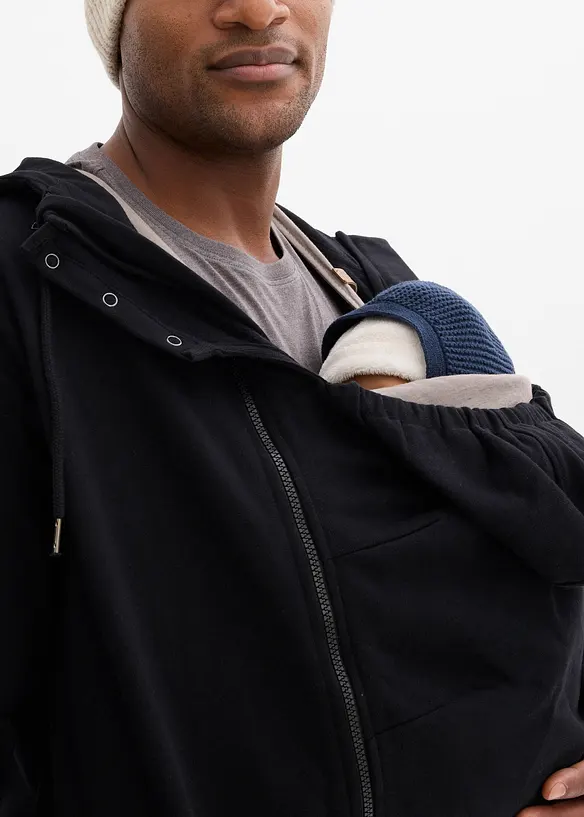 Sweat zipp&eacute; homme en coton avec empi&egrave;cement de portage, bonprix