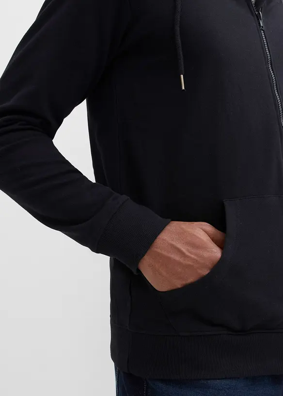 Sweat zipp&eacute; homme en coton avec empi&egrave;cement de portage, bonprix