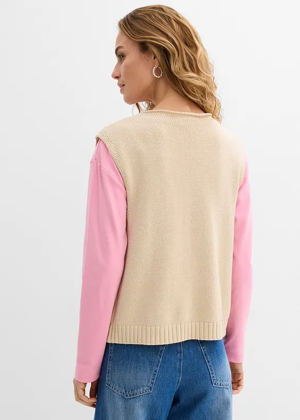 Gilet sans manches en maille, bonprix