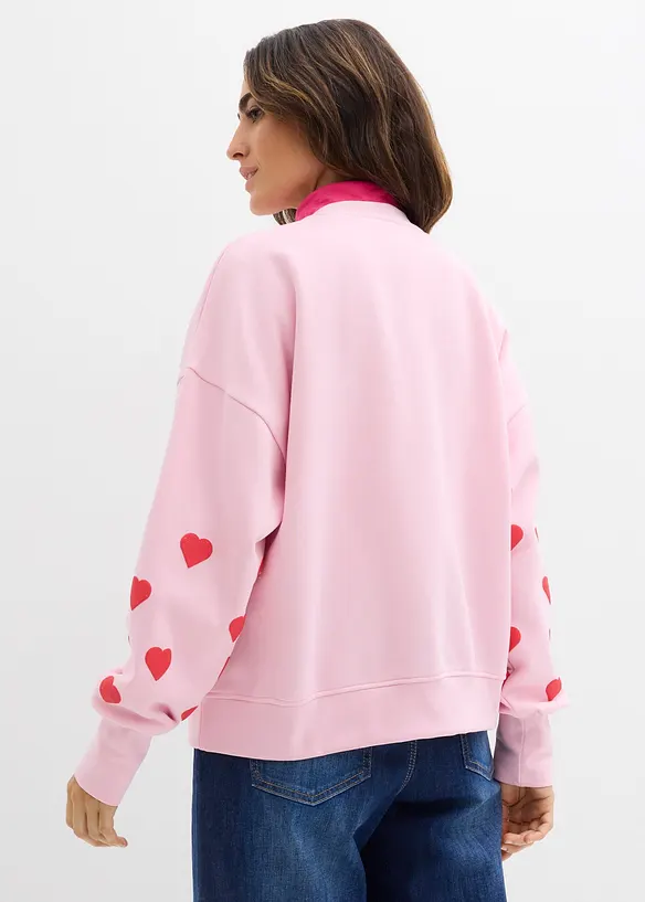 Sweat-shirt en coton m&eacute;lang&eacute;, bonprix