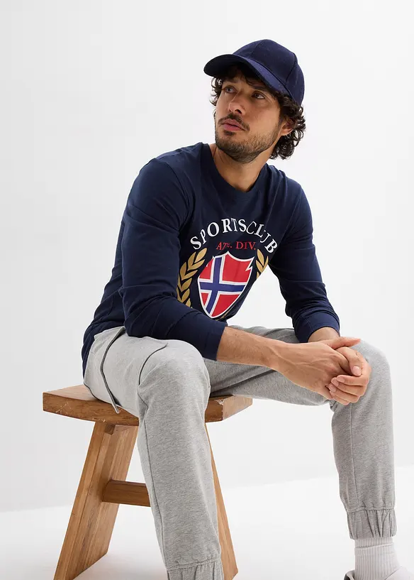 T-shirt manches longues 100% coton, bonprix