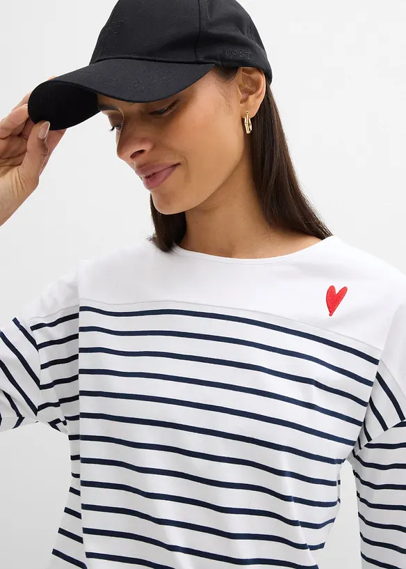 T-shirt manches longues 100% coton, bonprix