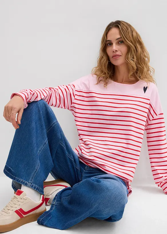 T-shirt manches longues 100% coton, bonprix