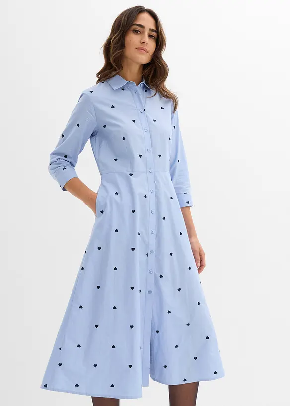 Robe-chemise 100% coton, bonprix