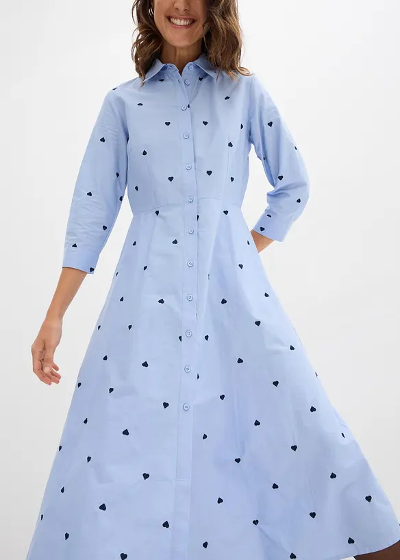 Robe-chemise 100% coton, bonprix