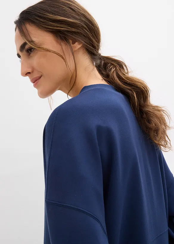 Sweat zipp&eacute; oversize en mati&egrave;re n&eacute;opr&egrave;ne, bonprix