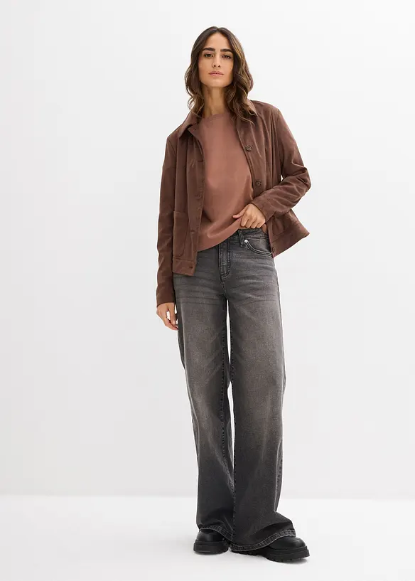 T-shirt &agrave; manches raglan en coton &eacute;pais, bonprix