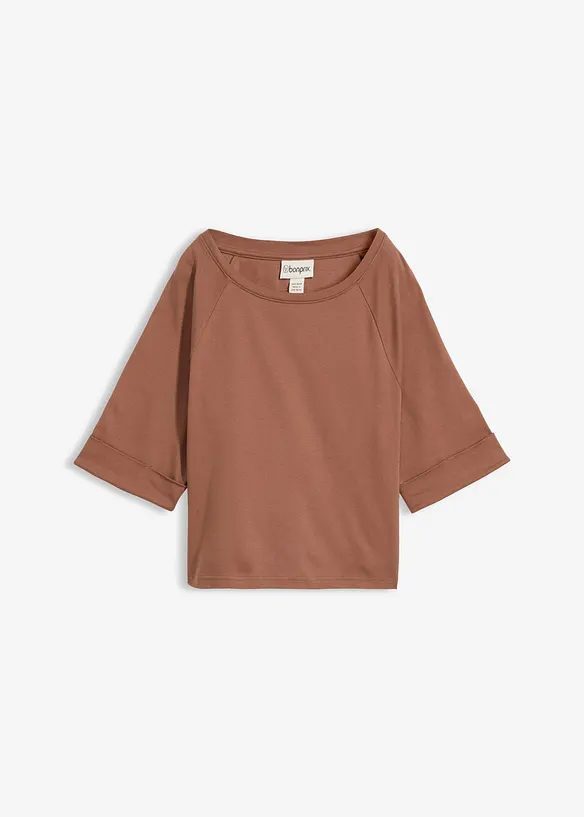 T-shirt &agrave; manches raglan en coton &eacute;pais, bonprix