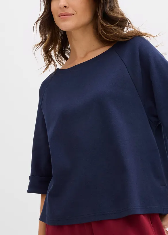 T-shirt &agrave; manches raglan en coton &eacute;pais, bonprix