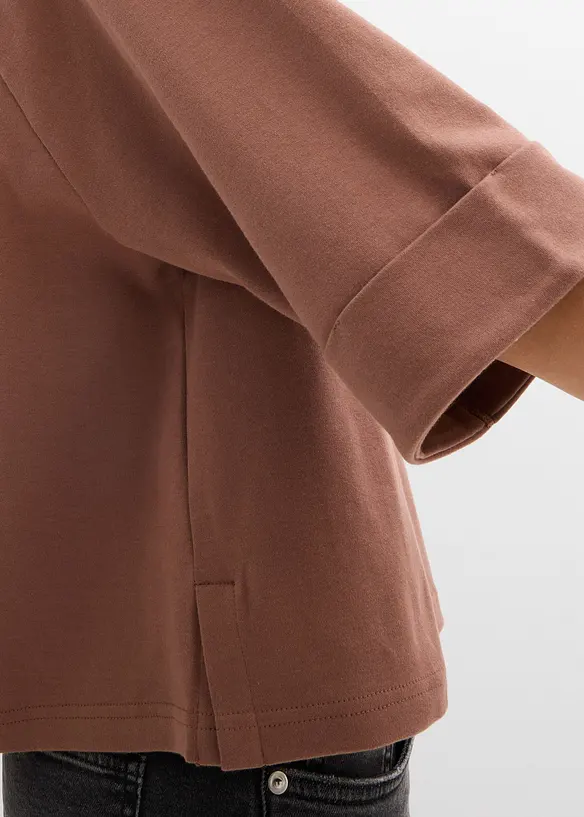 T-shirt &agrave; manches raglan en coton &eacute;pais, bonprix