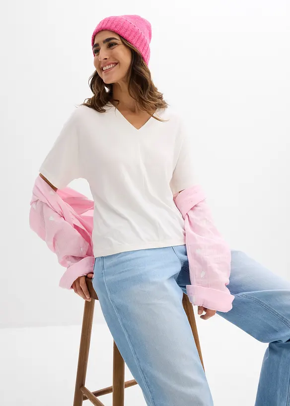 T-shirt en viscose extensible, bonprix