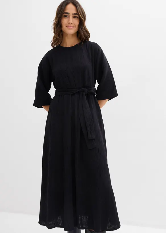 Robe midi en coton doux, bonprix