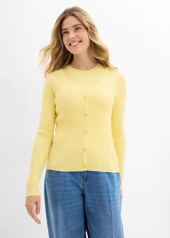 Gilet en maille fine, bonprix