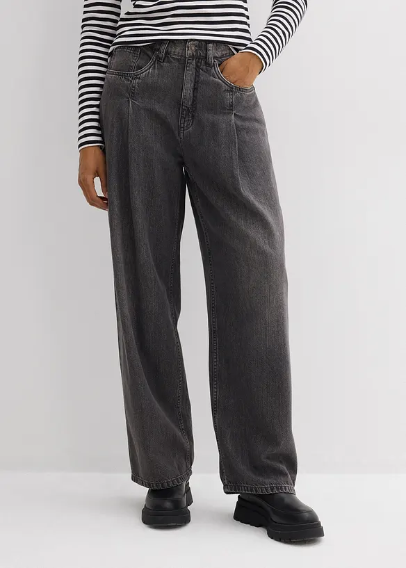 Jean large taille haute, bonprix