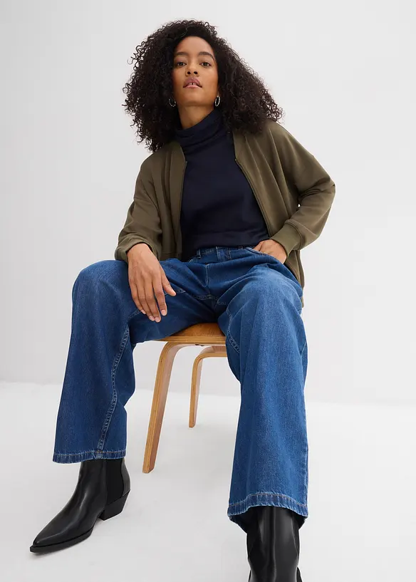 Jean large taille haute, bonprix