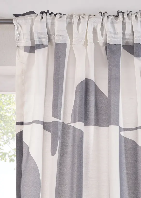 Voilage &agrave; imprim&eacute; graphique (1 pce), bonprix