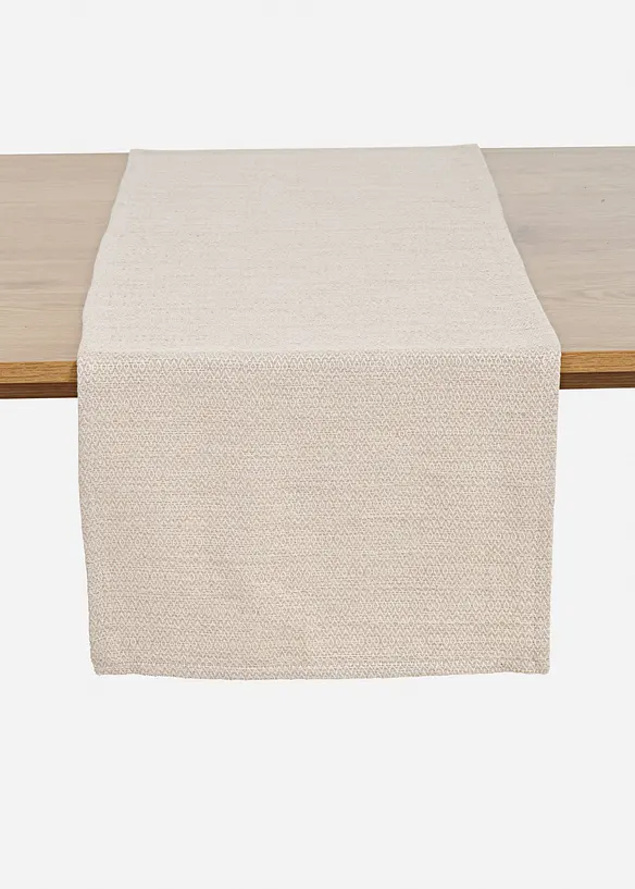 Chemin de table tiss&eacute; en coton, bonprix