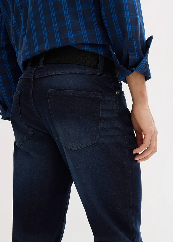 Jean extensible regular avec ceinture, droit, bonprix