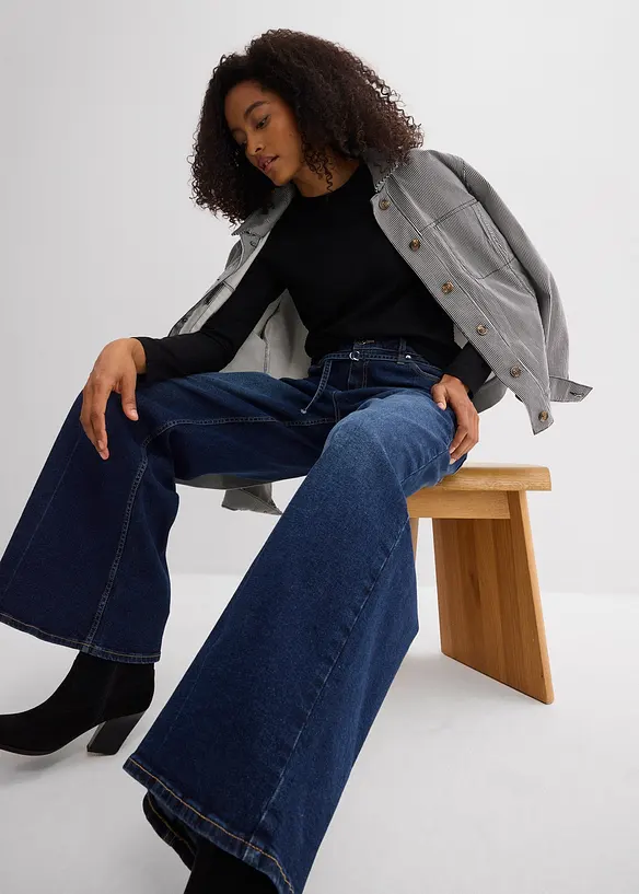 Jean large taille mi-haute, bonprix